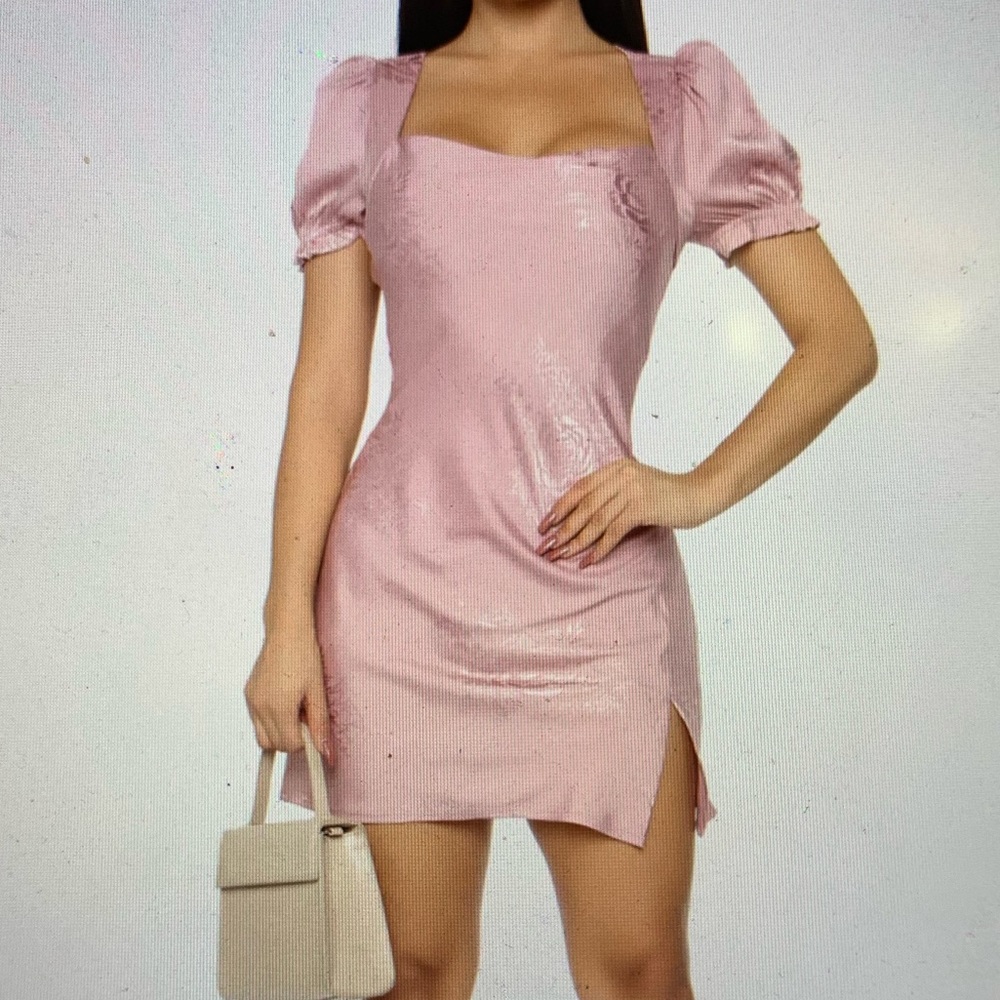 NEW Let It Be Satin Mini Dress - Mauve